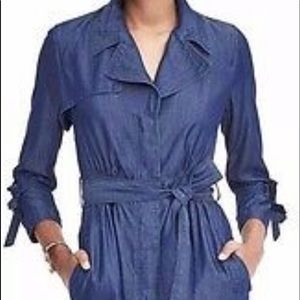 BANANA REPUBLIC Trench Coat Style Chambray Dress